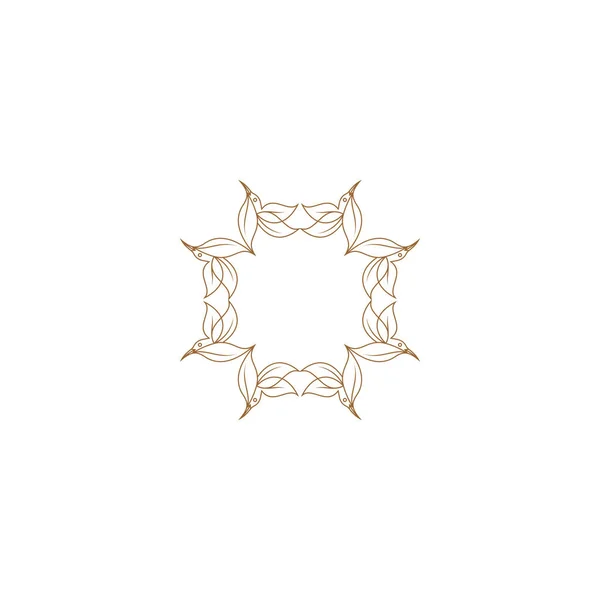 Vector Logo Design Template Abstract Symbool Decoratieve Arabische Stijl Embleem — Stockvector