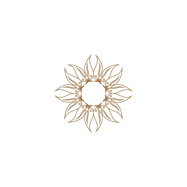 Vector Logo Design Mall Abstrakt Symbol Prydnads Arabisk Stil Emblem — Stock vektor
