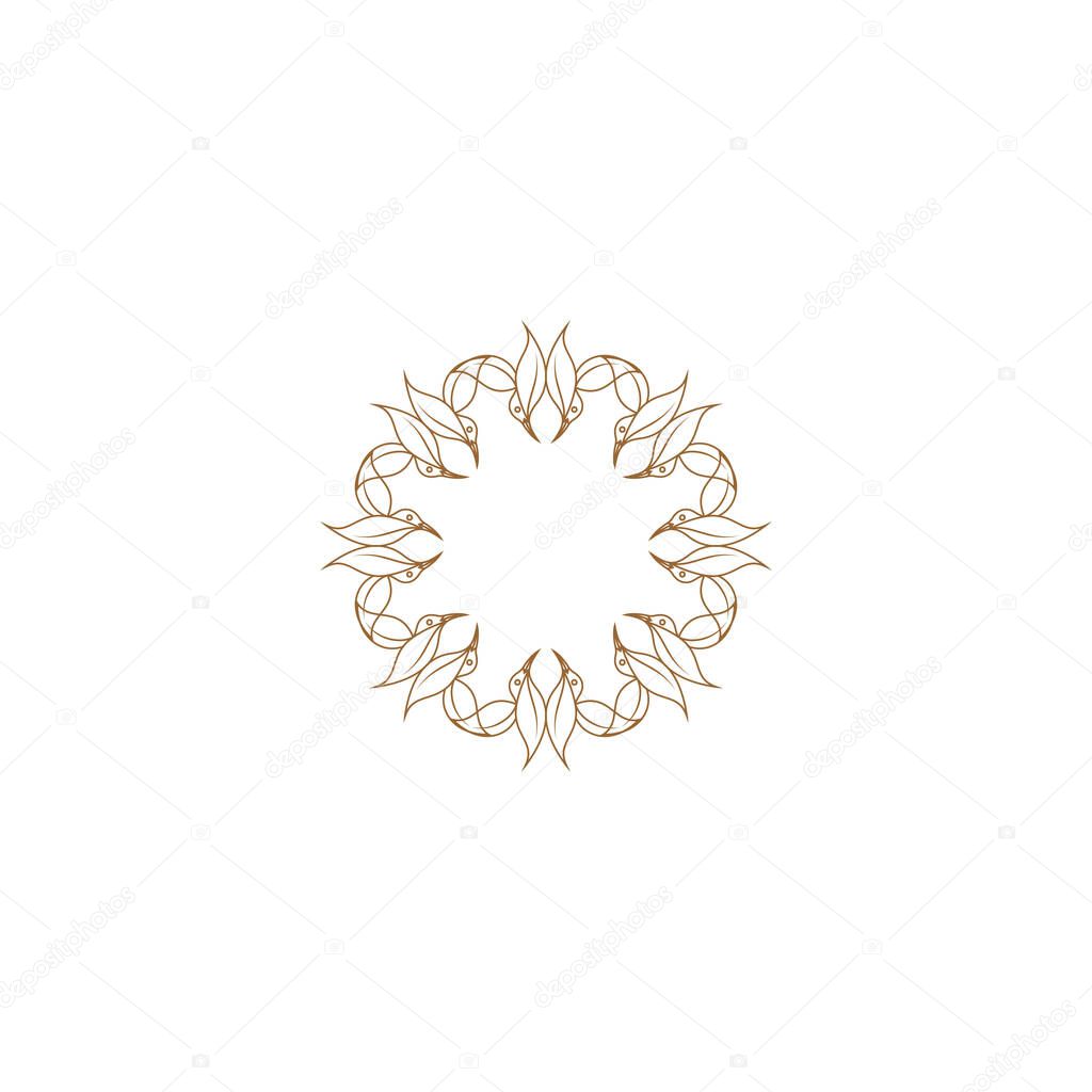 Vector logo design template - abstract symbol in ornamental arabic style - emblem for luxury products, hotels, boutiques, jewelry, oriental cosmetics, restaurants, shops and stores