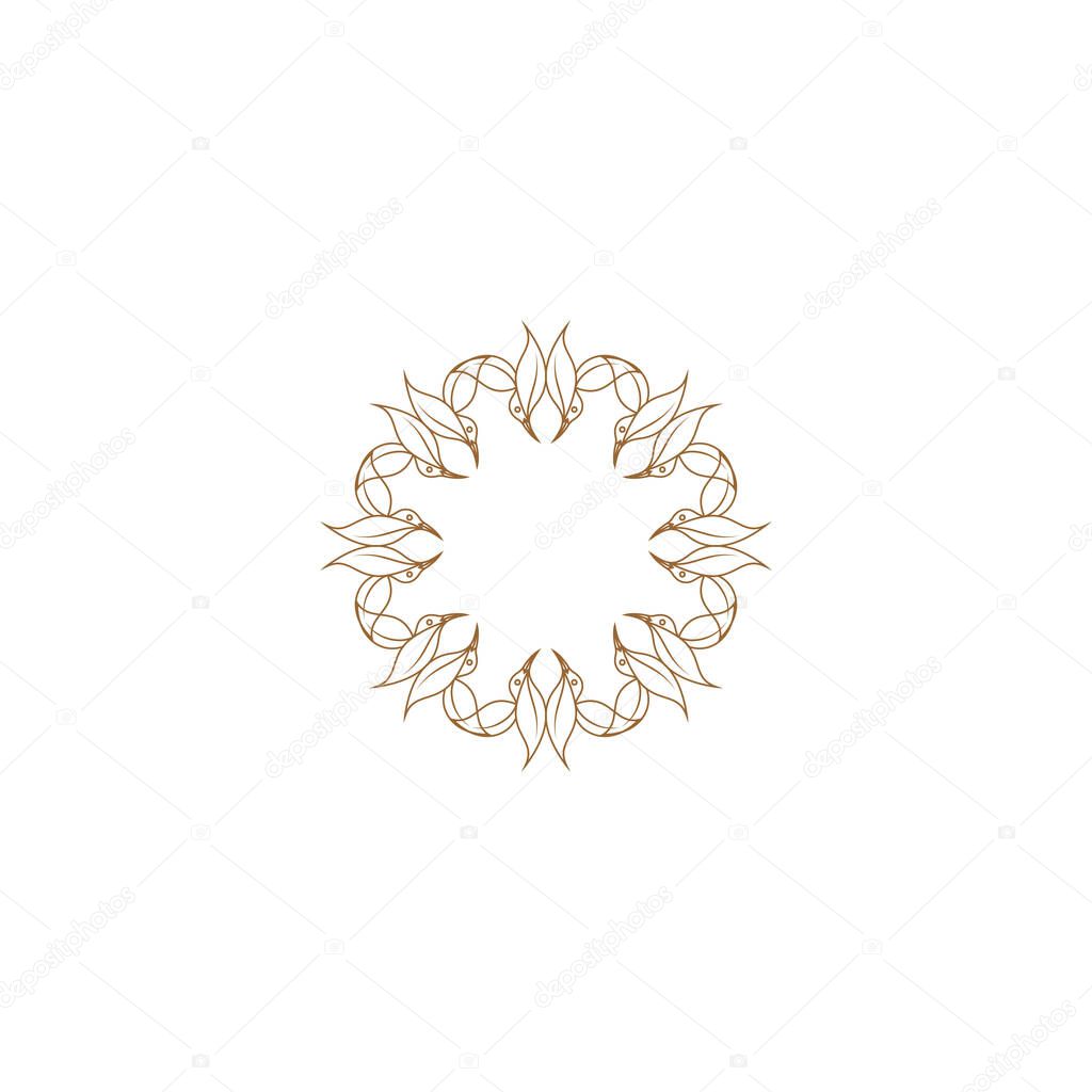 Vector logo design template - abstract symbol in ornamental arabic style - emblem for luxury products, hotels, boutiques, jewelry, oriental cosmetics, restaurants, shops and stores