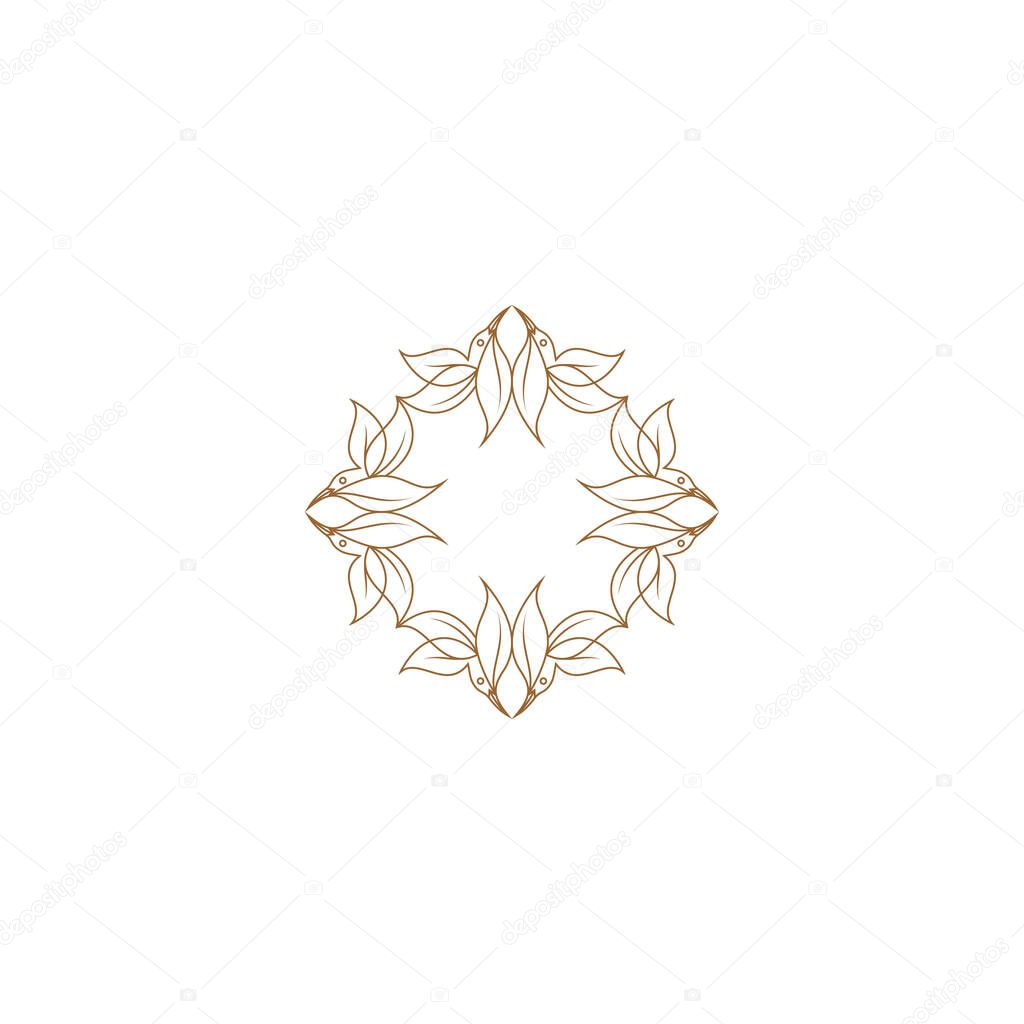 Vector logo design template - abstract symbol in ornamental arabic style - emblem for luxury products, hotels, boutiques, jewelry, oriental cosmetics, restaurants, shops and stores