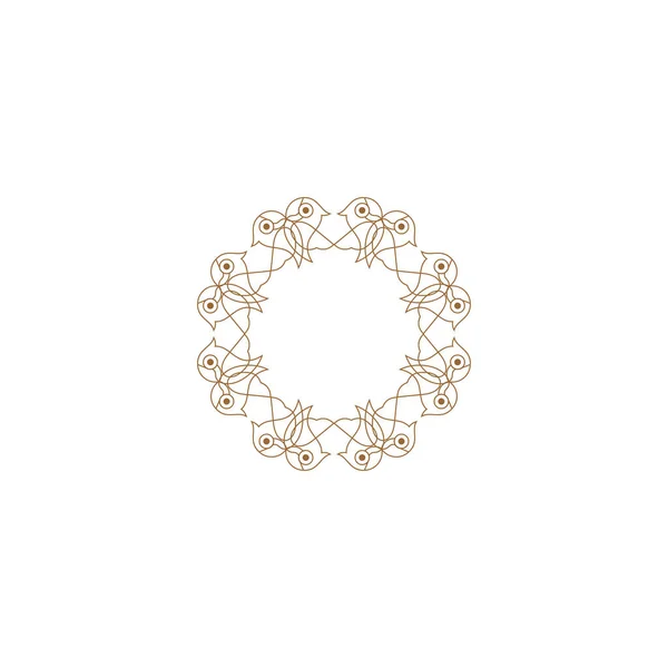 Modelo Design Logotipo Vetorial Símbolo Abstrato Estilo Árabe Ornamental Emblema — Fotografia de Stock