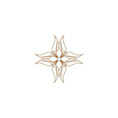 Vektör logosu tasarım şablonu - süs Arap tarzında soyut sembol - lüks ürünler, oteller, butikler, mücevherler, doğu kozmetik ürünleri, restoranlar, dükkanlar ve mağazalar için amblem