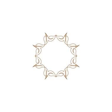 Vektör logosu tasarım şablonu - süs Arap tarzında soyut sembol - lüks ürünler, oteller, butikler, mücevherler, doğu kozmetik ürünleri, restoranlar, dükkanlar ve mağazalar için amblem