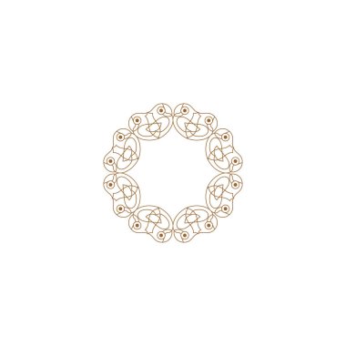 Vektör logosu tasarım şablonu - süs Arap tarzında soyut sembol - lüks ürünler, oteller, butikler, mücevherler, doğu kozmetik ürünleri, restoranlar, dükkanlar ve mağazalar için amblem