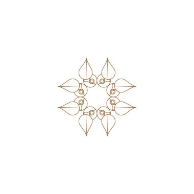 Vektör logosu tasarım şablonu - süs Arap tarzında soyut sembol - lüks ürünler, oteller, butikler, mücevherler, doğu kozmetik ürünleri, restoranlar, dükkanlar ve mağazalar için amblem