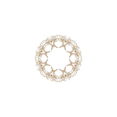 Vektör logosu tasarım şablonu - süs Arap tarzında soyut sembol - lüks ürünler, oteller, butikler, mücevherler, doğu kozmetik ürünleri, restoranlar, dükkanlar ve mağazalar için amblem