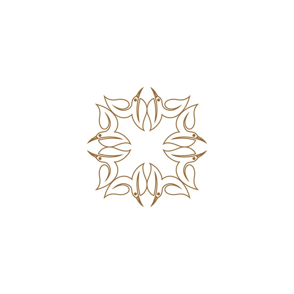 Modelo Design Logotipo Vetorial Símbolo Abstrato Estilo Árabe Ornamental Emblema —  Vetores de Stock