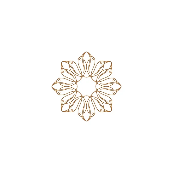 矢量标志设计模板 阿拉伯装饰风格的抽象符号 奢侈品 东方化妆品 商店和商店的标志 — 图库矢量图片
