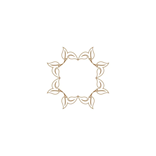 矢量标志设计模板 阿拉伯装饰风格的抽象符号 奢侈品 东方化妆品 商店和商店的标志 — 图库矢量图片