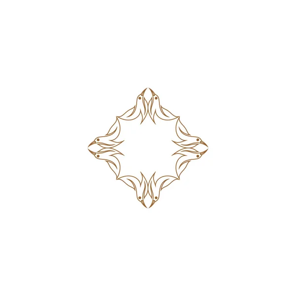 Modelo Design Logotipo Vetorial Símbolo Abstrato Estilo Árabe Ornamental Emblema — Vetor de Stock