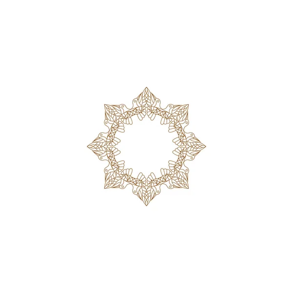 Vektorové Logo Design Šablona Abstraktní Symbol Ornamentálním Arabském Stylu Znak — Stockový vektor