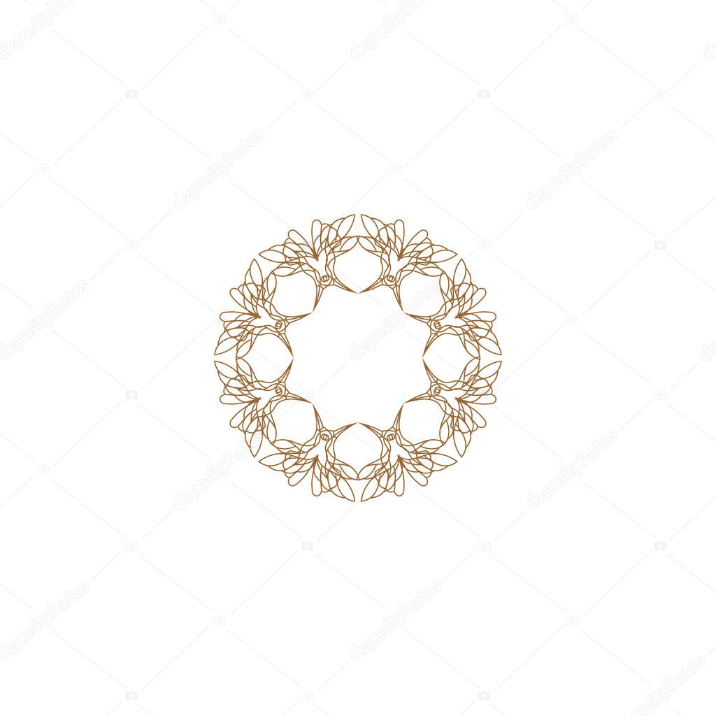 Vector logo design template - abstract symbol in ornamental arabic style - emblem for luxury products, hotels, boutiques, jewelry, oriental cosmetics, restaurants, shops and stores