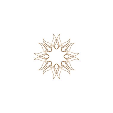 Vektör logosu tasarım şablonu - süs Arap tarzında soyut sembol - lüks ürünler, oteller, butikler, mücevherler, doğu kozmetik ürünleri, restoranlar, dükkanlar ve mağazalar için amblem