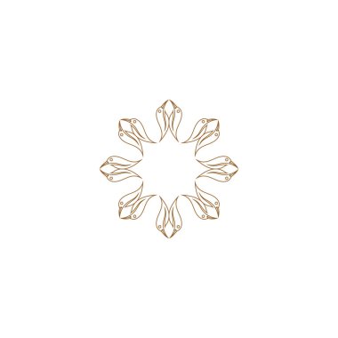Vektör logosu tasarım şablonu - süs Arap tarzında soyut sembol - lüks ürünler, oteller, butikler, mücevherler, doğu kozmetik ürünleri, restoranlar, dükkanlar ve mağazalar için amblem