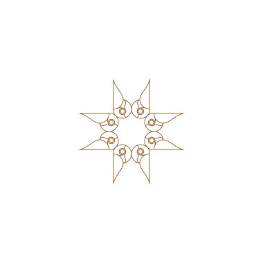 Vektör logosu tasarım şablonu - süs Arap tarzında soyut sembol - lüks ürünler, oteller, butikler, mücevherler, doğu kozmetik ürünleri, restoranlar, dükkanlar ve mağazalar için amblem