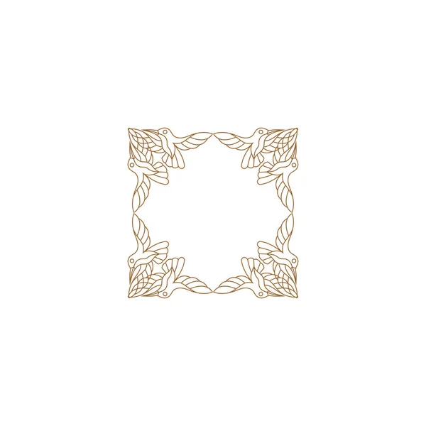 Modèle Conception Logo Vectoriel Symbole Abstrait Dans Style Arabe Ornemental — Image vectorielle