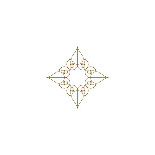 Vector Logo Design Template Abstraktes Symbol Ornamentalen Arabischen Stil Emblem — Stockvektor