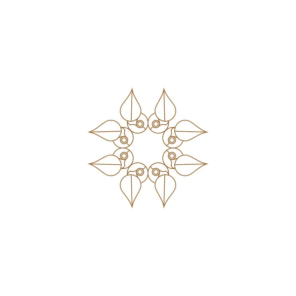 Vektorové Logo Design Šablona Abstraktní Symbol Ornamentálním Arabském Stylu Znak — Stockový vektor