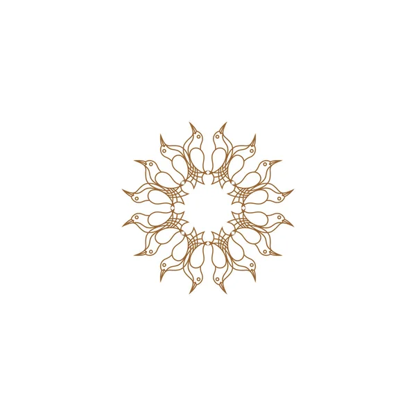 Vector Logo Design Mall Abstrakt Symbol Prydnads Arabisk Stil Emblem — Stock vektor