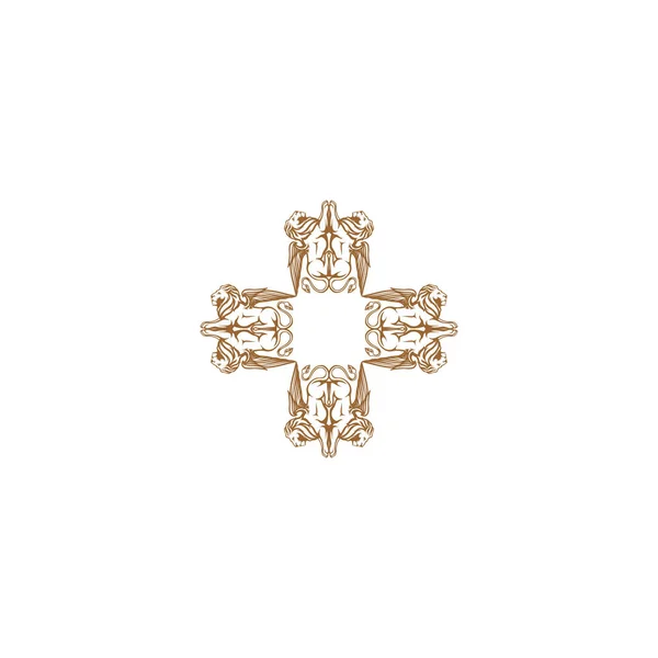 Modelo Design Logotipo Vetorial Símbolo Abstrato Estilo Árabe Ornamental Emblema — Vetor de Stock