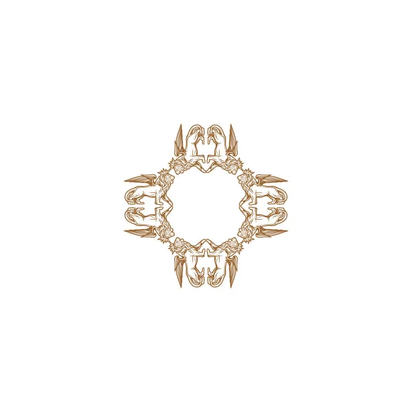 Plantilla Diseño Del Logotipo Vectorial Símbolo Abstracto Estilo Árabe Ornamental — Vector de stock