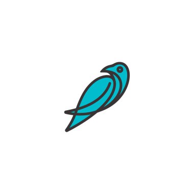 Renkli Kuş Soyut Logo tasarım vektör şablonu. Uçan Güvercin Logotype konsept simgesi.