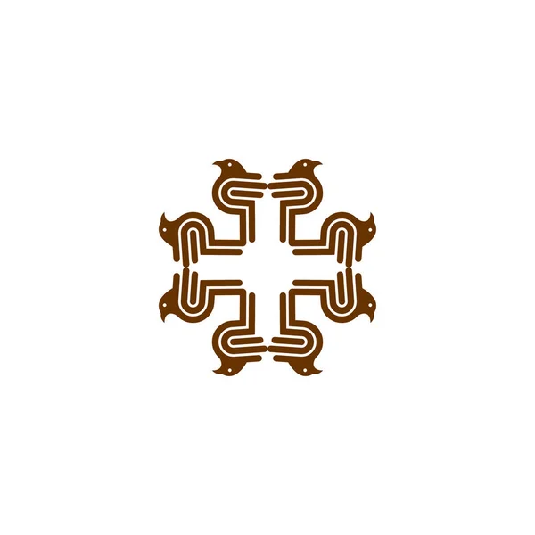 Vector Logo Design Template Abstract Symbol Ornamental Arabic Style Emblem — Stock Vector