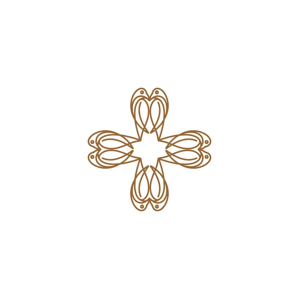 Vector Logo Design Template Abstract Symbol Ornamental Arabic Style Emblem — Stock Vector
