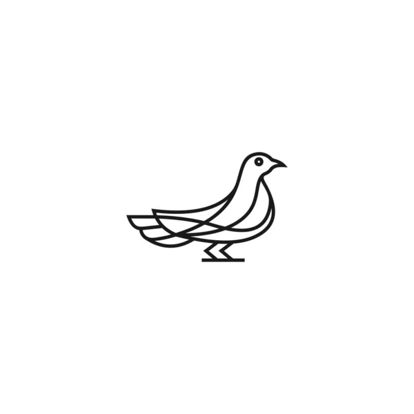 Latający Gołąb Sylwetka Logo Design Wektor Szablon Ikona Koncepcji Ptaka — Wektor stockowy