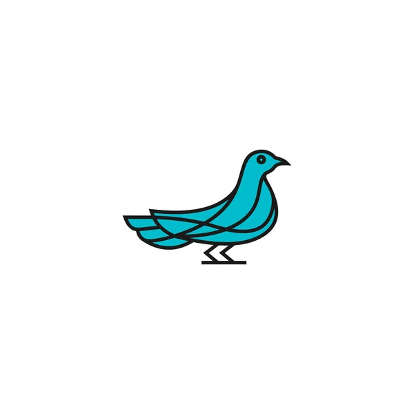 Flying Dove Silhouette Plantilla Vectorial Diseño Logotipo Paloma Pájaro Logotipo — Vector de stock