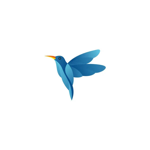 Templat Vektor Desain Bird Abstract Logo Berwarna Ikon Konsep Dove - Stok Vektor