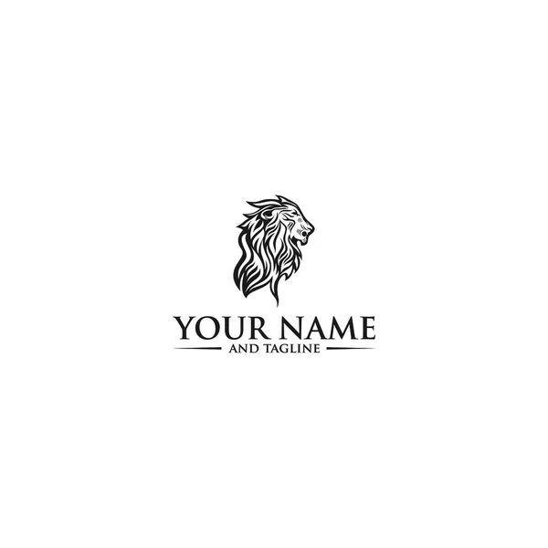 Illustration Vectorielle Logo Lion Design Emblème Design Symbole Tatouage Illustration — Image vectorielle