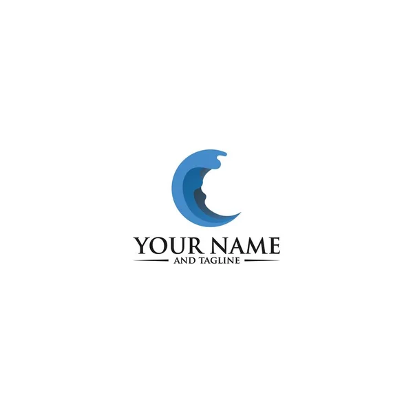 Lettera Nastro Infinito Logo Design Modello Vettoriale — Vettoriale Stock