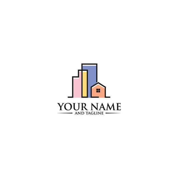 Creative Modern Real Estate Building Logo Vector Design Template — Stock fotografie