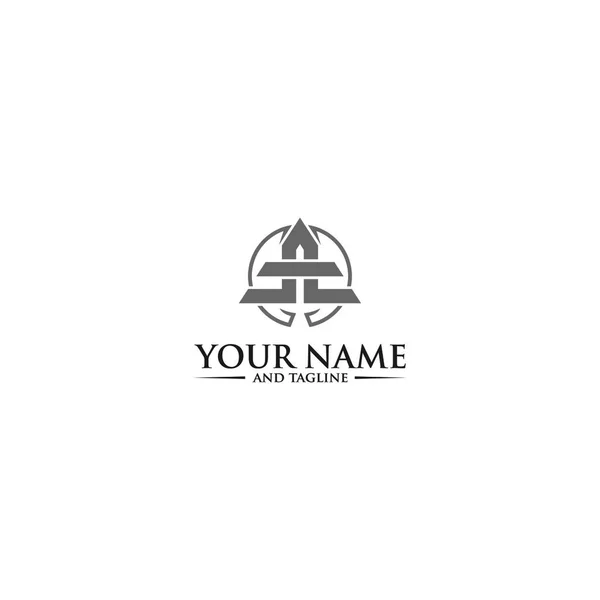 Logotipo Inicial Logotipo Financiación Flecha Arriba Diseños Plantillas Logotipo Empresarial — Archivo Imágenes Vectoriales