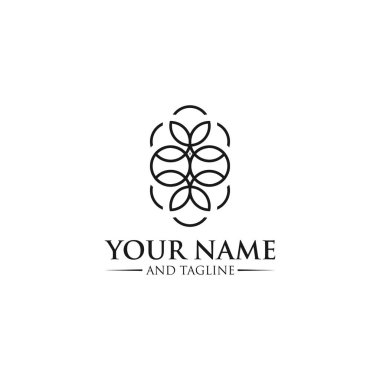 Ağacın Kökü logosu çizimi. Bir ağacın vektör silueti.