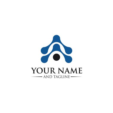 İlk harf A logo vektör tasarım şablonu