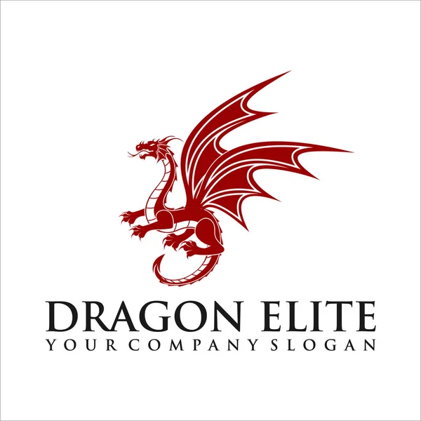 Logo Del Dragón Elementos Tarjeta Visita Para Identidad Marca Plantilla — Archivo Imágenes Vectoriales
