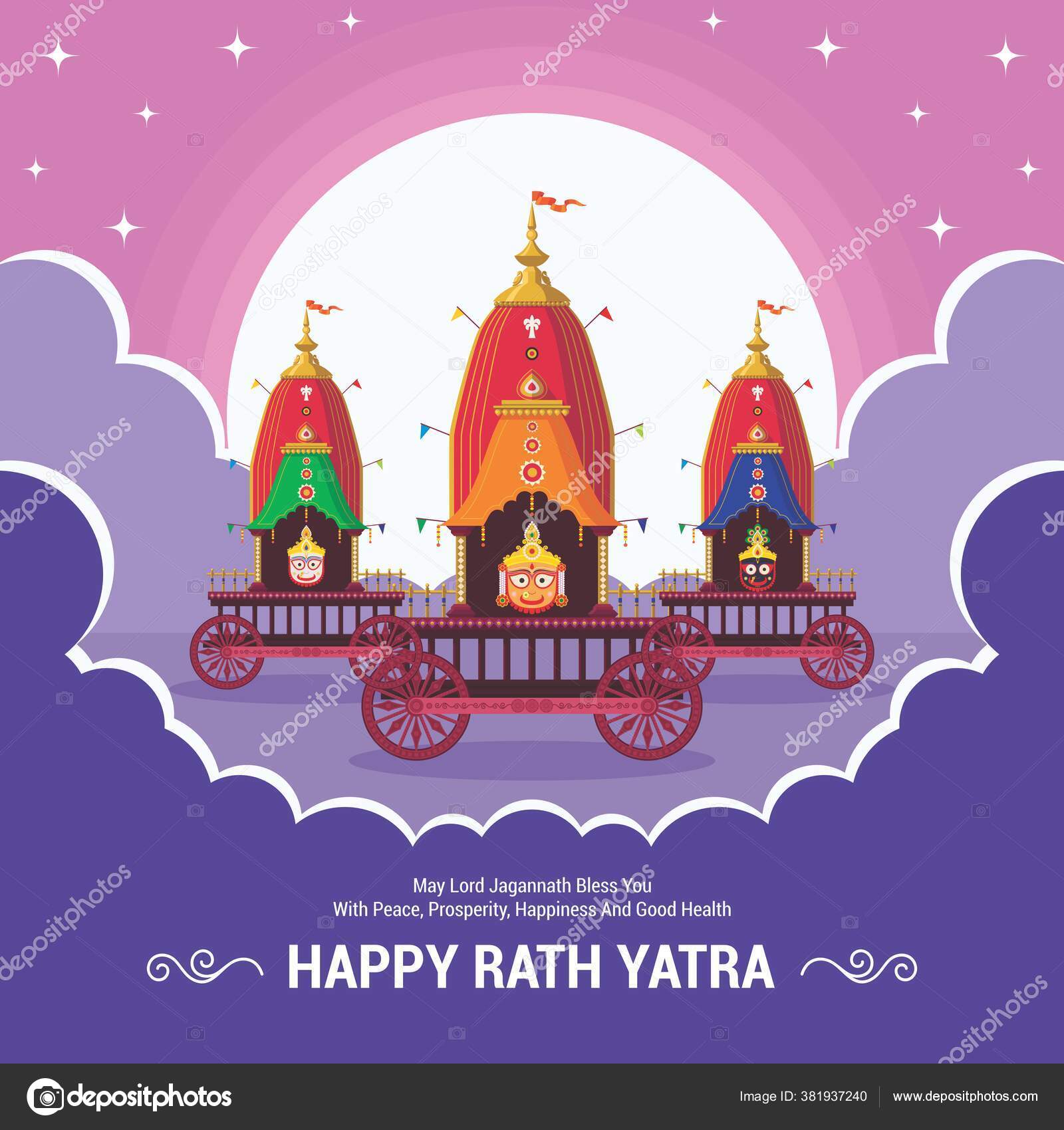 Rath Yatra Festival Happy Rath Yatra Holiday Background Celebration Lord  Stock Vector Image by ©Parashar #381937240