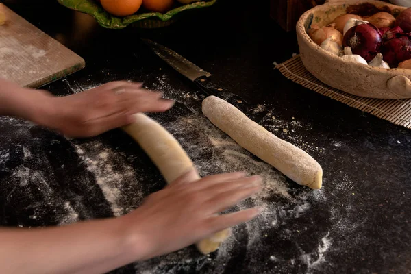 Home baking mushroom pastries, vegan cuisine