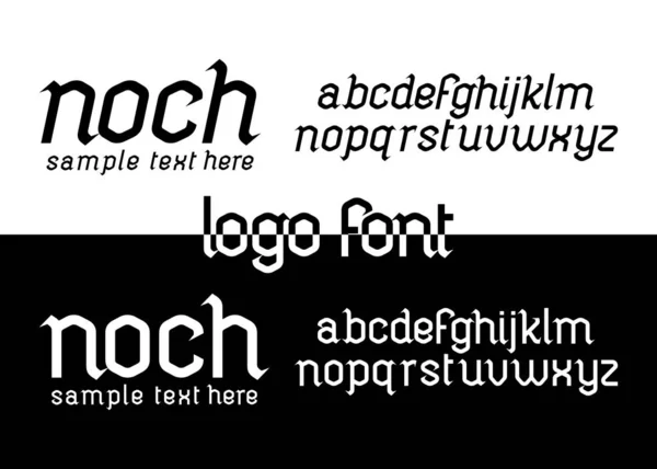 Vector Lettering Font Style Voor Logo Ontwerp Zwart Wit — Stockvector