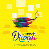 Diwali illusztrációja a hindu közösségi fesztivál tipográfiai vektorának ünneplésére