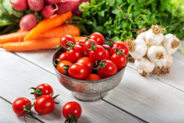 Taze çiğ sebze. Arkaplan.