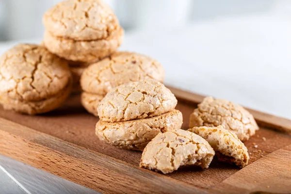 Acibadem Kurabiyesi Traditional Turkish Biscuit Made Bitter Almonds Sugar Egg — Stock Photo, Image