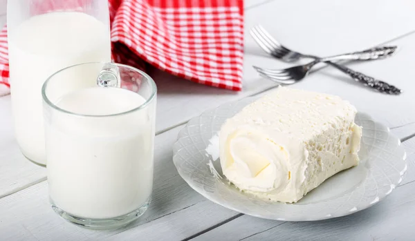 Clotted Cream Buttercreme Für Das Türkische Frühstück Kaymak Und Ein — Stockfoto