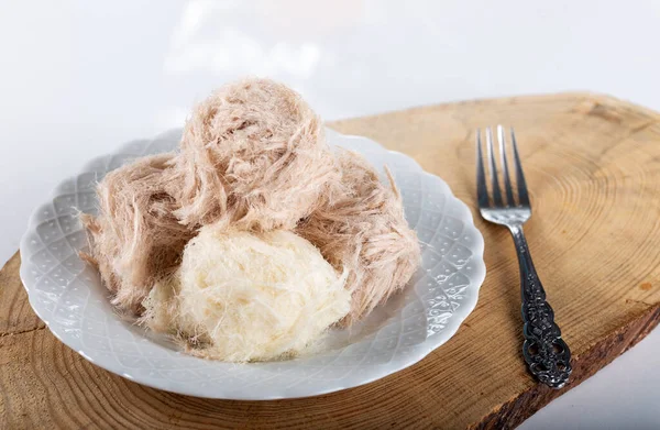 Sobremesa Tradicional Turca Pismaniye Algodão Doce — Fotografia de Stock