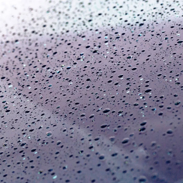 Gotas Lluvia Ventana Vidrio Fondo — Foto de Stock