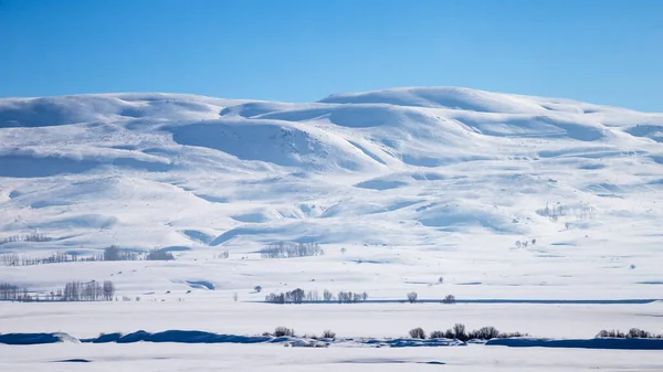 Paesaggio Innevato Dal Finestrino Del Treno — Foto Stock