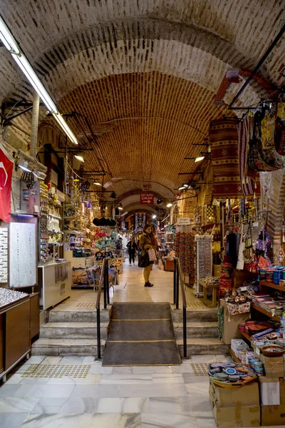 Kemeralti Konak Izmir Turkey 2019 Kizlaragasi Khan Bazaar Old Historical — стоковое фото